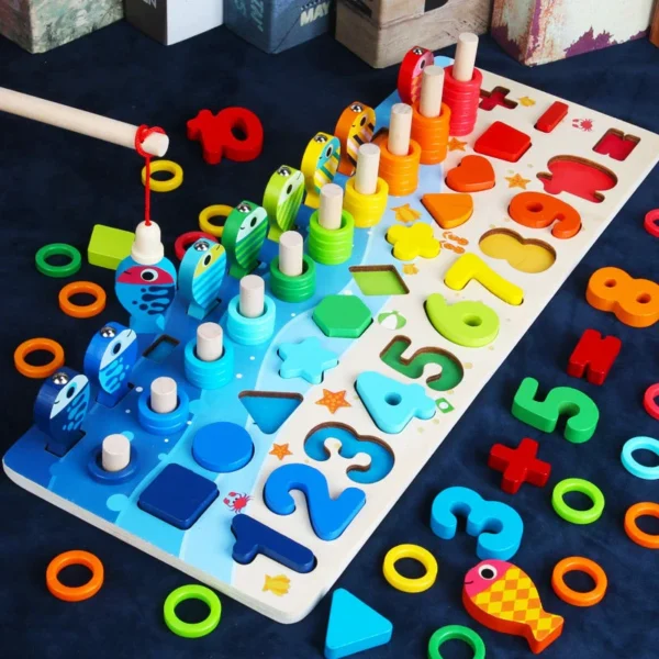Houten puzzel getallen en cijfers - Afbeelding 3