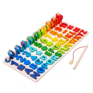 Houten puzzel getallen en cijfers